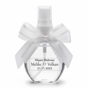 10 Adet | Mutlu Anılarım 50 cc Plastik Şişede Kolonya Hediyeliği | Kişiye Özel Nikah, Söz, Nişan Hatırası